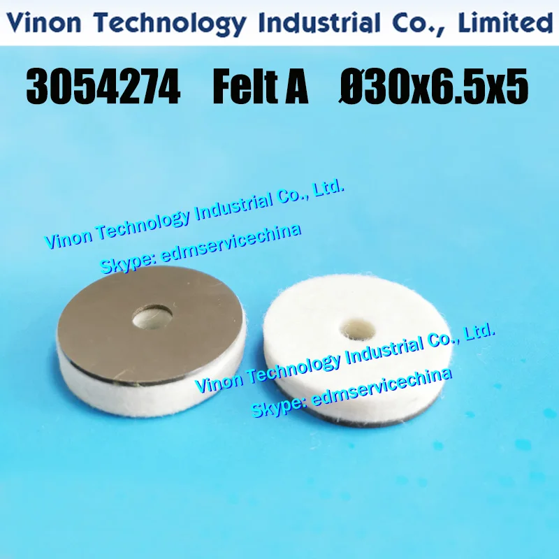 3054274 EDM Felt A Ø30x6.5x5mm for Sodic k AQ325,AQ400,AQ537,AQ550,AQ750,AG400,AG600,MW409946A,435777 low speed wire cut machine