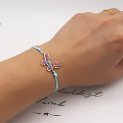 ZHONGVI Bracelet For Women Miyuki Pulseras Mujer Moda Butterfly Pattern Armband Gift Jewelry Unique Bracelets Handmade
