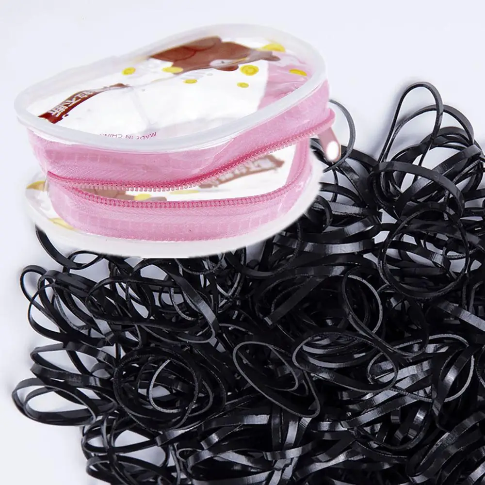 300/lot Cute Girls Colourful Ring Disposable Elastic Hair Bands Holder Rubber Band Scrunchies Kids Hair Accessories