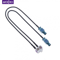 Dual Fakra Car Radio Antenna Conversion Cable Adapter for VW Golf 5 6 Passat EOS Jetta Touareg RCD RNS310 RNS MFD