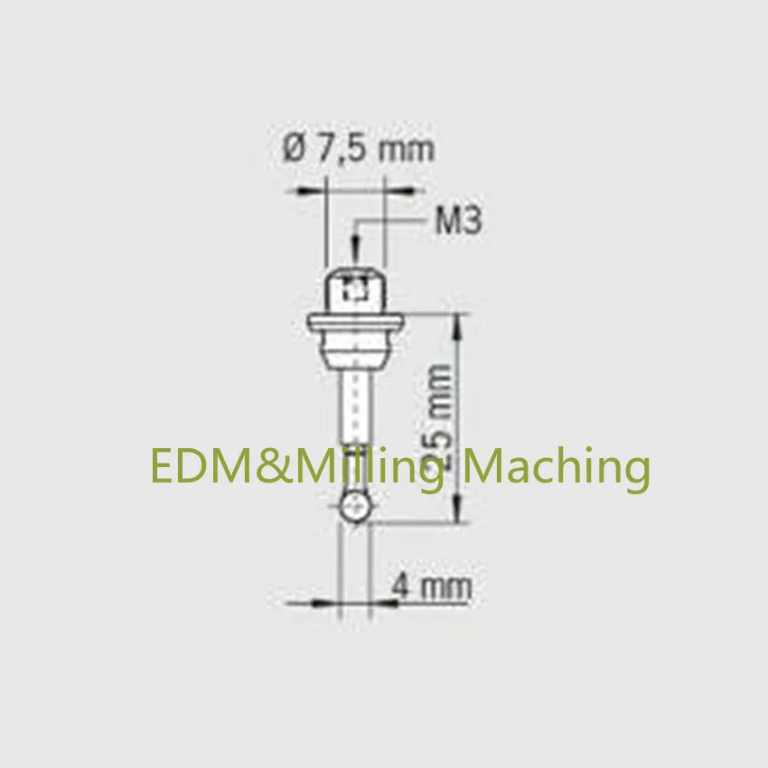 CNC Cmm Machine  3D Sensor 80.362.00 Touch Probe StylusM3 4mm Ruby Ball Ceramic stem