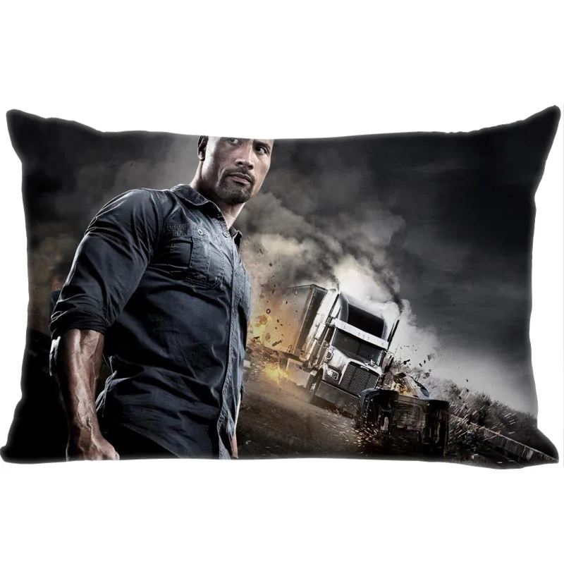 Hot Sale Dwayne Johnson Rectangle Pillowcase Custom Home textile Zipper Pillowcase Pillow Cover Size 45*35cm (one side) Print