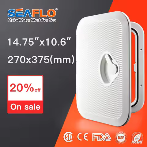 SEAFLO 270*375 Deck Access Hatch Cover For Marine Boat yacht RV Watertight Anti-UV Non-Skid Inspection 270X375 ABS Plastic Door