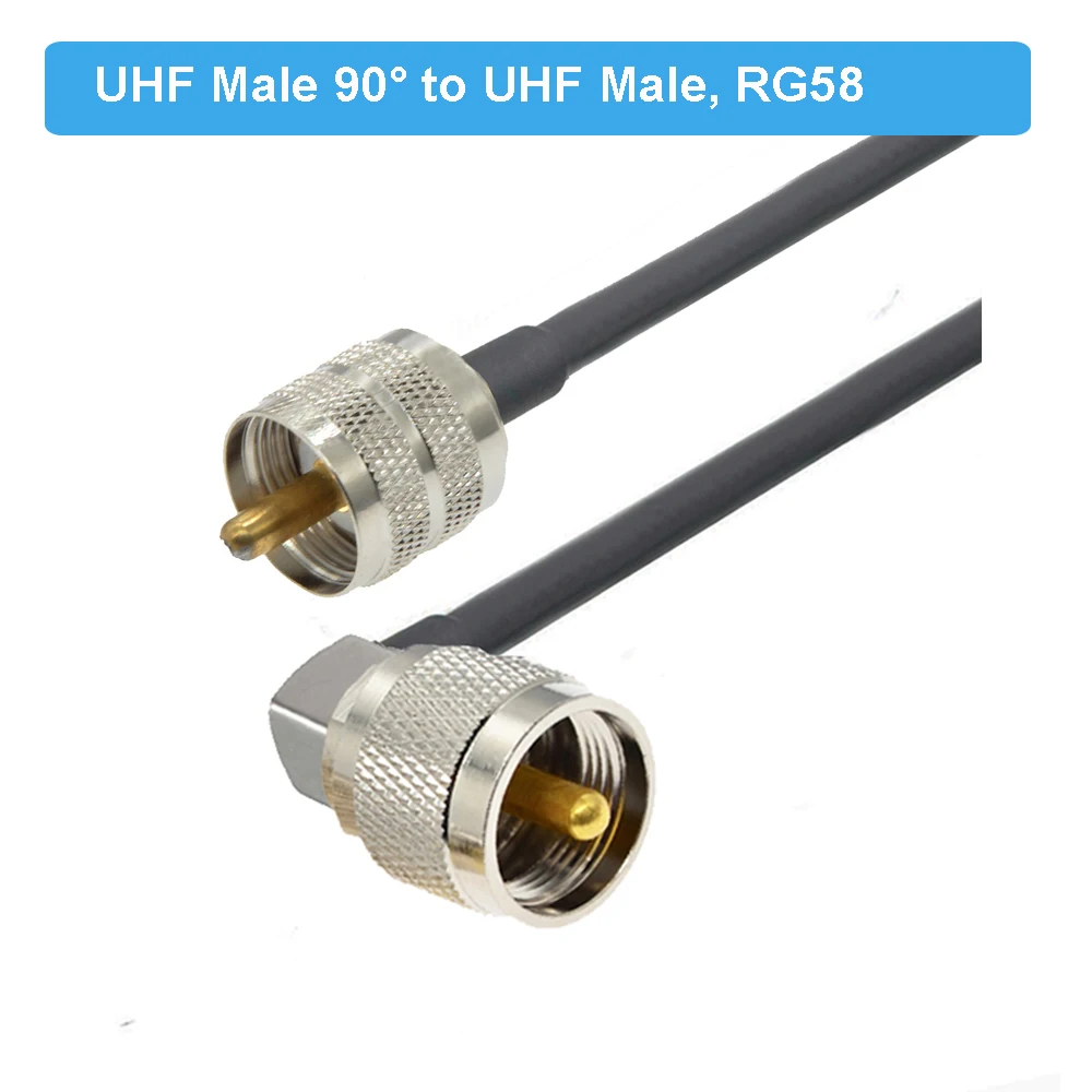 RG58 Coaxial Cable PL259 UHF male to UHF male connector RF Adapter Coax Ham Radio Extension Cable 50ohm 30CM 50CM 1M 2M 5M 10M