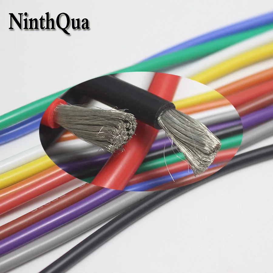 18AWG Silicone Wire Ultra Flexiable Test Line Cable tinned copper lamp soft Wires Black Red Blue Green Yellow White Grey Orange