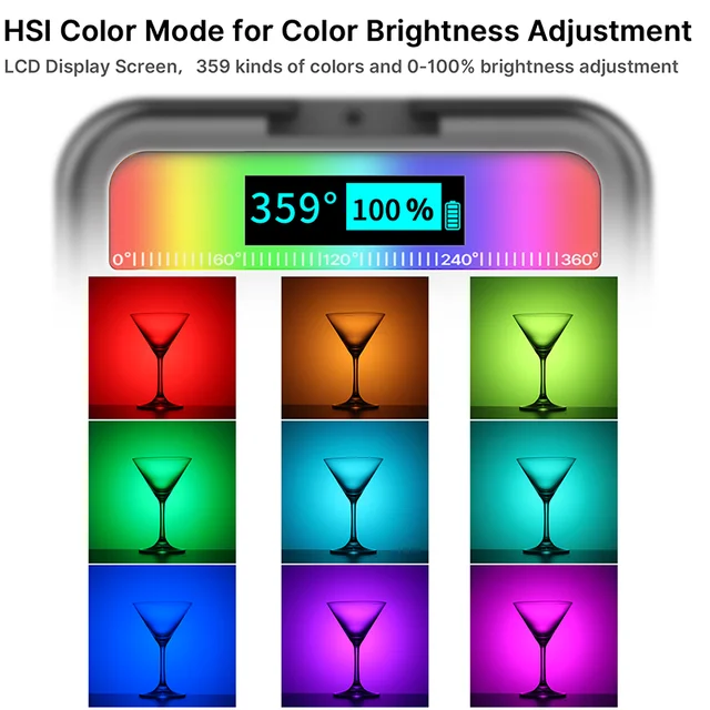 Ulanzi VL49 Full Color RGB LED Video Light 2500K-9000K 800LUX Magnetic Mini Fill 3 Cold Shoe 2000mAh Type-C Camera Light 3