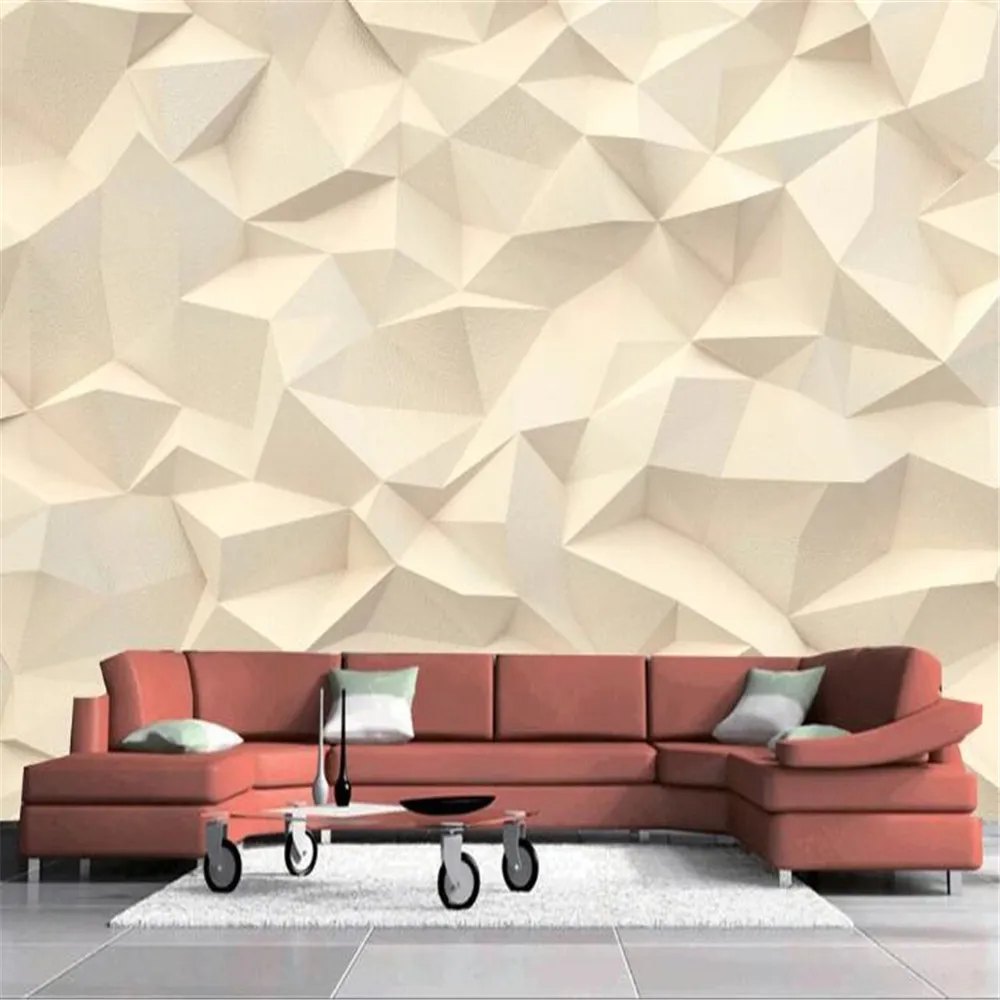 Milofi custom large wallpaper mural modern stylish abstract triangle background wall