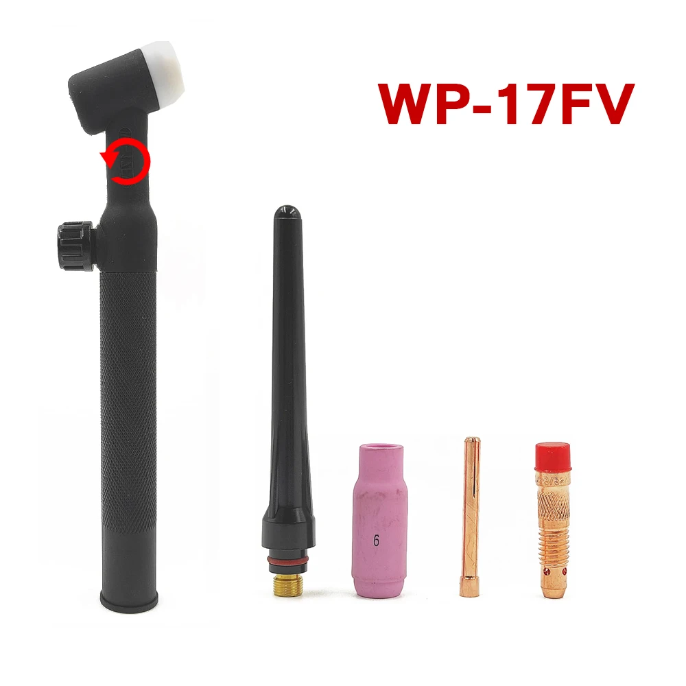 5 stücke TIG Taschenlampe WIG-IMPULSLICHTBOGEN WP17 WP17F Gas Wolfram Arc Schweißen Gun Argon Luftgekühlte Gas Ventil WP17V WP17FV TIG schweißen Fackel – Detail 14