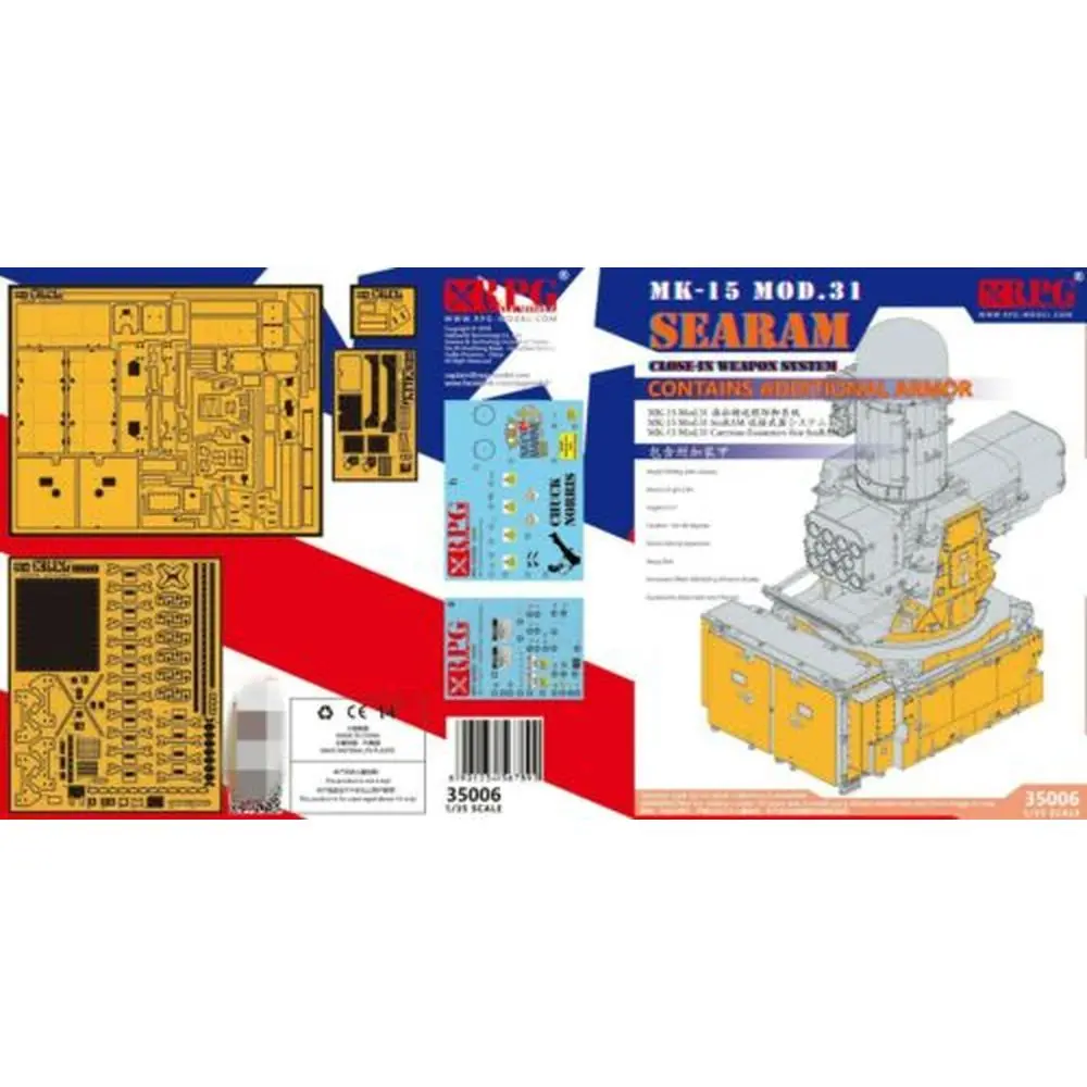 

RPG MODEL 35006 1/35 MK-15 Mod.31 Searam Weapon System w/ Additional Armor - Scale Model Kit