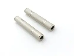 2PCS Stereo 6.3mm female to Stereo 6.3mm Female connector extender coupler