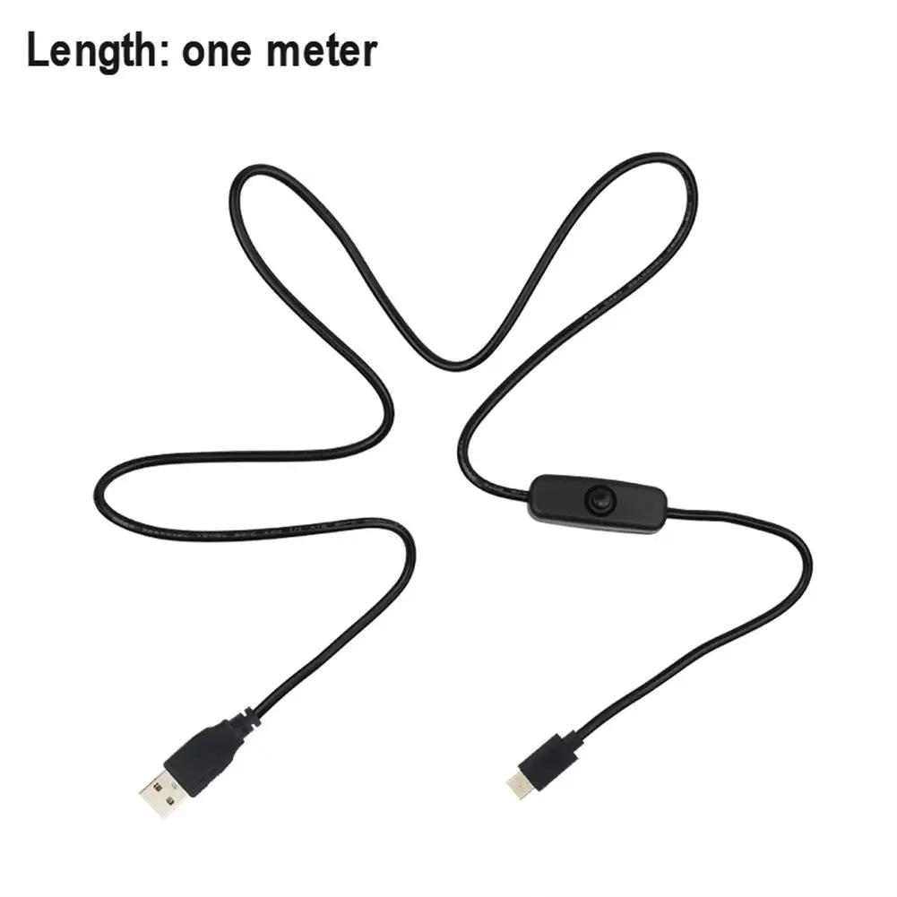 สายเคเบิลอะแดปเตอร์3A 5V สายไฟ4 USB ไปยัง Type-C พร้อมปุ่มปิดอุปกรณ์เสริม