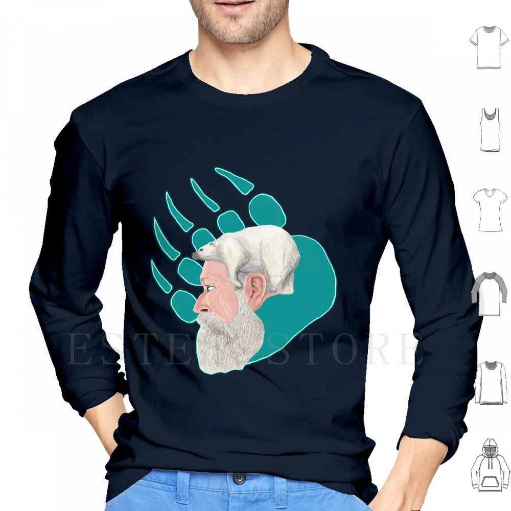 Polar Bair Bear Pops sudaderas con capucha oso Polar Bear Pops hombre barbudo barba gris barba blanca osos orgullo Arco Iris