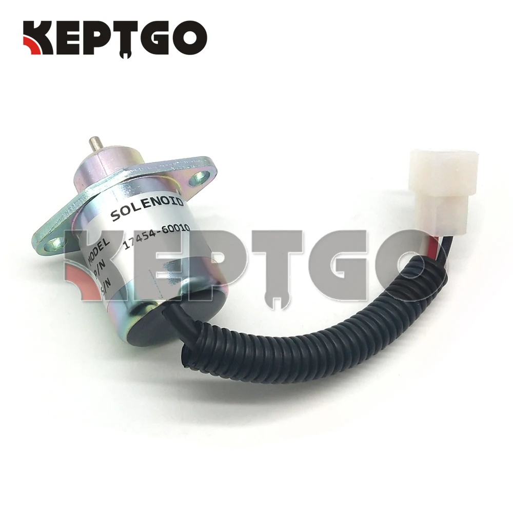 17454-60010 12V Fuel Shut off Solenoid For Kubota 05 series D905 D1005 V1205 V1305 V1505 17594-6001-4 1503ES-12A5UC5S SA-4569-T