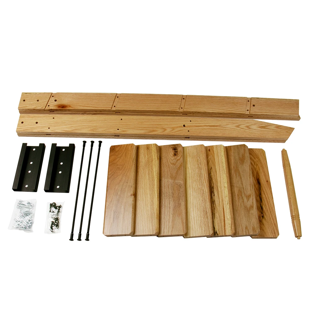 Imagem -04 - Escada do Carvalho com Junção do Metal Trilha Deslizante Preta Roda Inferior Preto Faça Você Mesmo Iva Não Incluído 8ft 9ft 10ft