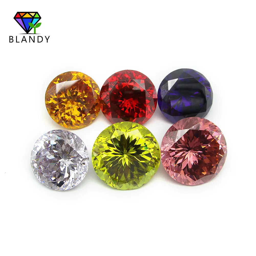 18~65mm Round Brilliant Cut White Cubic Zirconia Stone 1pc per lot 5A Quality White CZ Synthetic Gems Stones For Jewelry