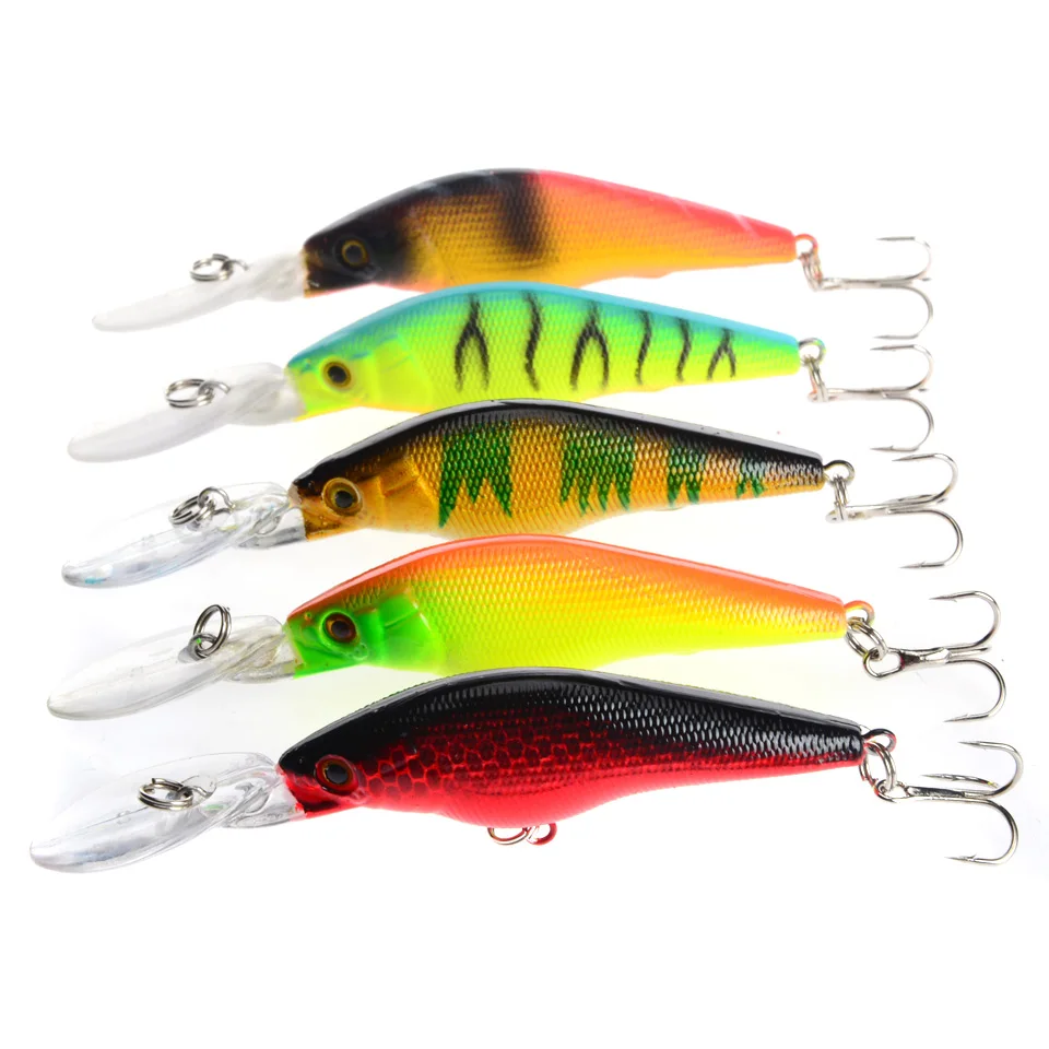 1PCS Minnow Fishing Lure 90mm 6.6g Floating Hard Bait Wobbler Jig Bait Crankbait Carp Striped bass Pesca Fishing tackle SwimBait