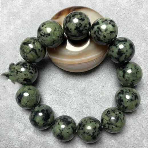 Natural Tibetan Jade Medicine King Stone Bracelet Men's Single Circle Living Magnetic Health Care Jewelry