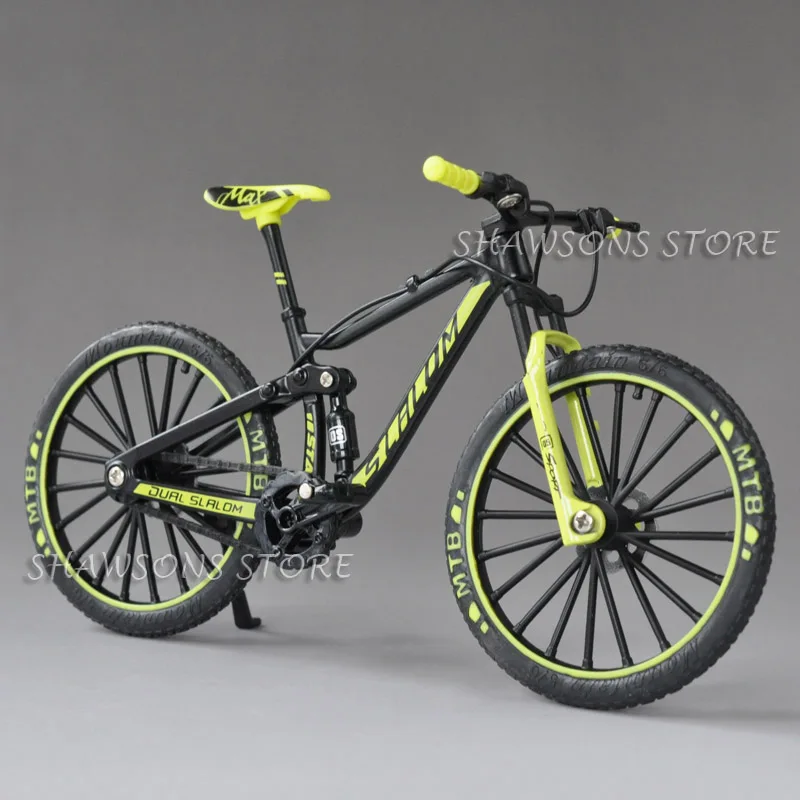 1:10 Scale Diecast Metal Bicycle Model Toys DH Down Hill Dual Slalom Mountain Bike Replica Collection