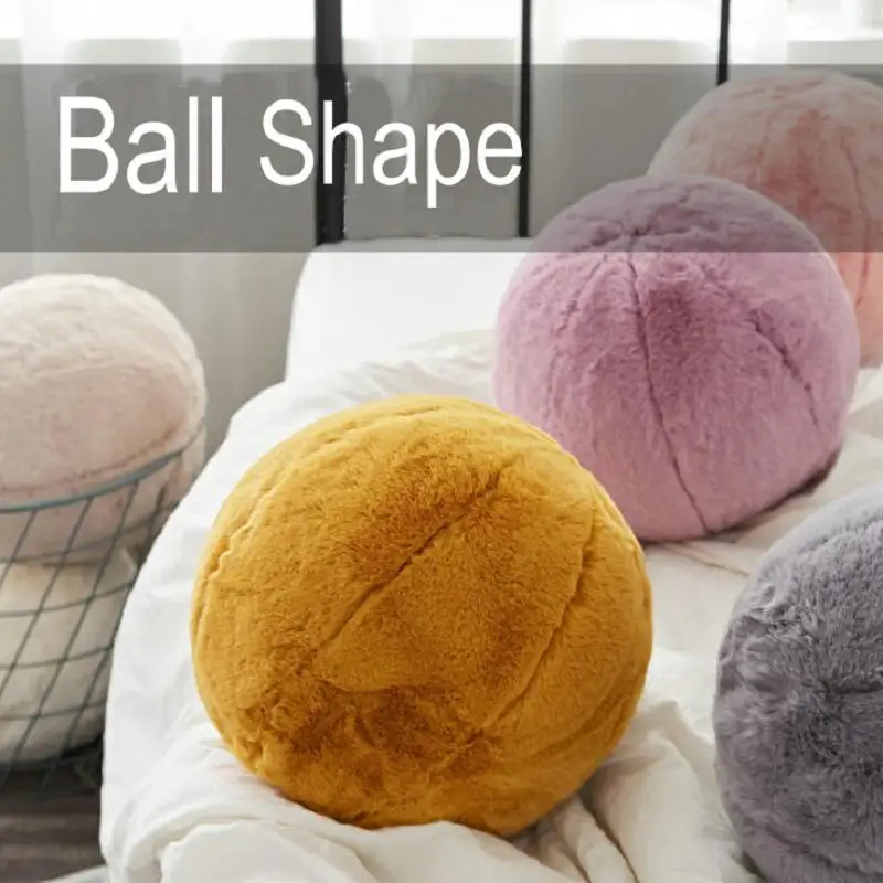 Cojín redondo de terciopelo nórdico de Color puro para decoración del hogar, almohada de suelo de salón y galería de arte para sofá