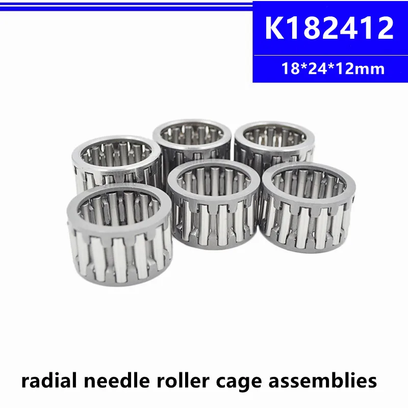 50pcs K18x24x12 18*24*12mm Radial Needle Roller Cage Assemblies K182412 18x24x12mm needle retainer component bearing