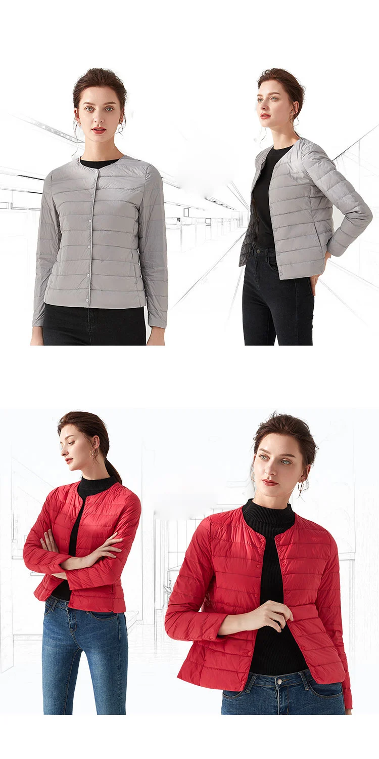 Woman Ultra Light Down Jacket Portable Parka Matte Fabric Casual Duck Down Coat Warm Liner Lightweight Outwear Good Quality