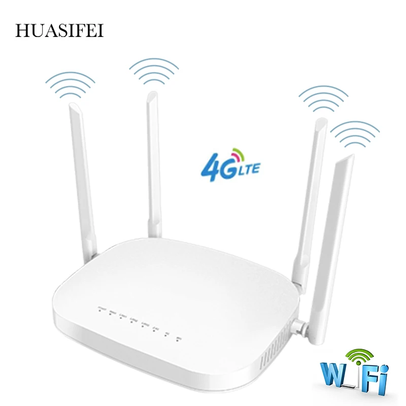 300Mbps Wifi router 4G LTE router 3G / 4G wireless CPE router 4 with SIM card slot 4 external antennas up to 32 users WAN / LAN