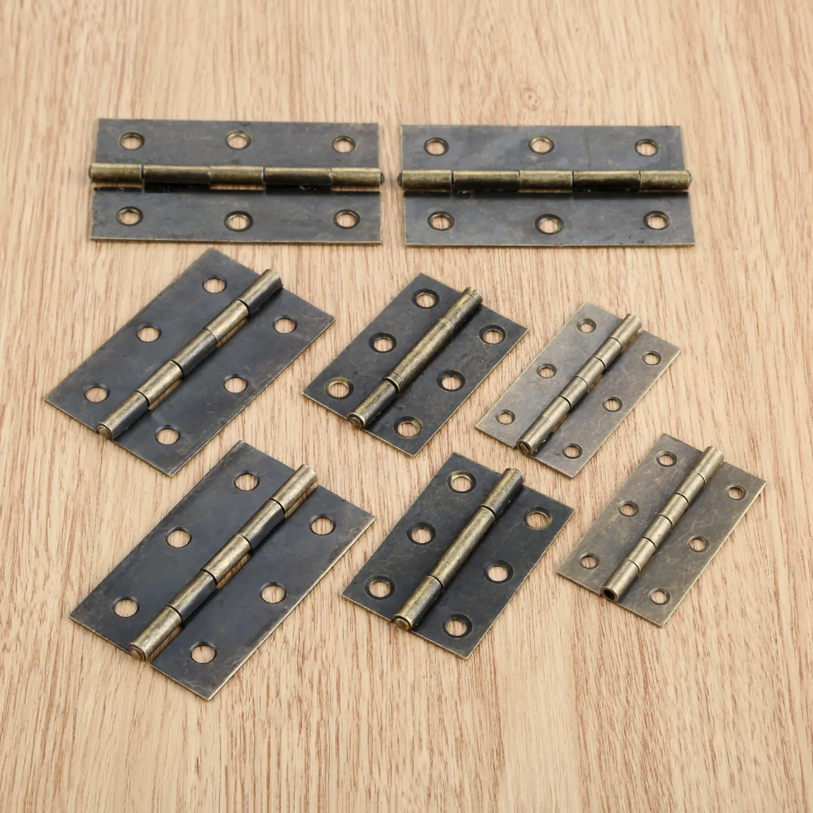 2Pcs Cabinet Antique Furniture Hinge Cabinet Drawer Door Butt Hinge Vintage Jewelry Wood Box Decorative Hinges