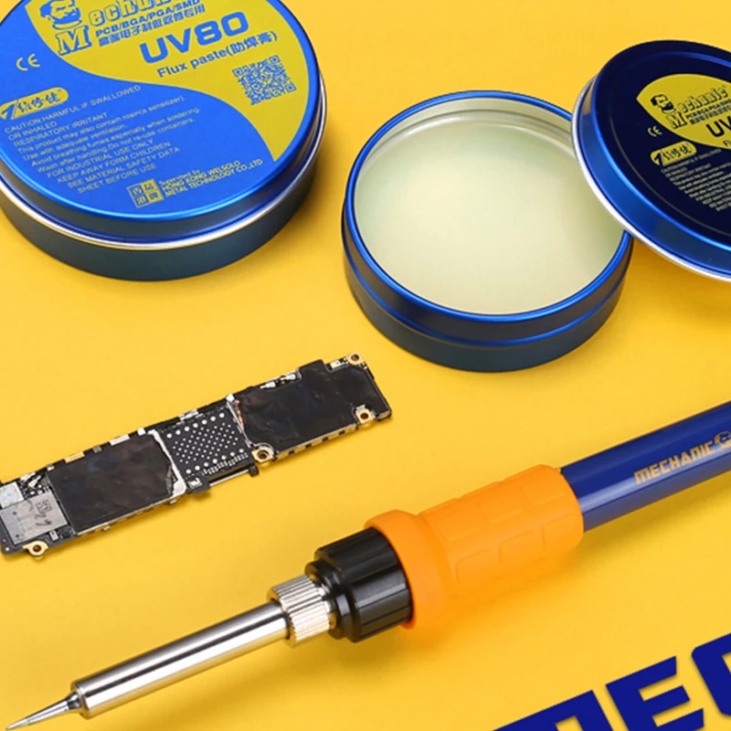 MECHANIC MCN-UV80 UV50 Paste Flux No-clean Soldering Tin BGA Solder Flux Rosin Welding Fluxes For PCB/BGA/PGA/SMD Repair Tools