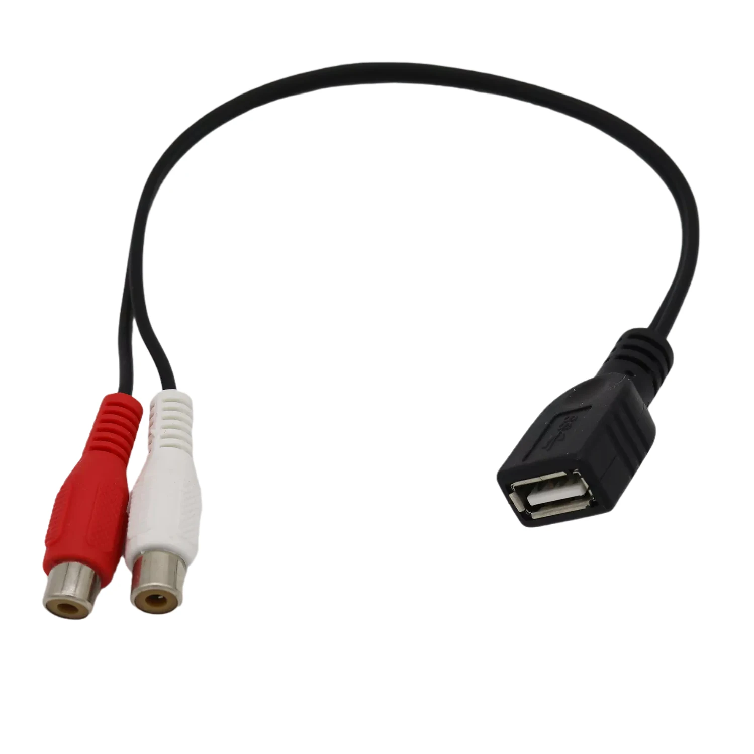 USB 2.0 A żeński na 2x RCA Phono żeński Splitter Audio wideo AV PC TV Aux kompozytowy konwerter kabel Adapter przewód