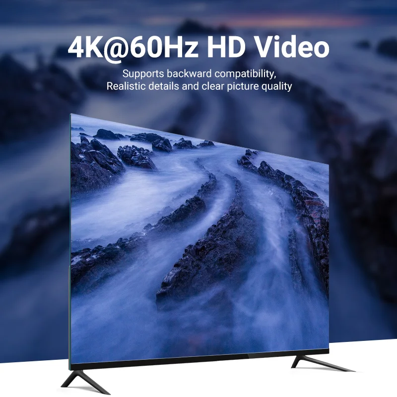 Vention HDMI Extender HDMI 2.0 Female to Female Repeater up to 10m 60m Signal Booster Active 4K@60Hz HDMI to HDMI Extension