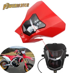 for Honda CRF450 Motorcycle Headlight LED Plate Parts Motocross Enduro Pit Dirt Bike Headlights Motorcycle Accessories