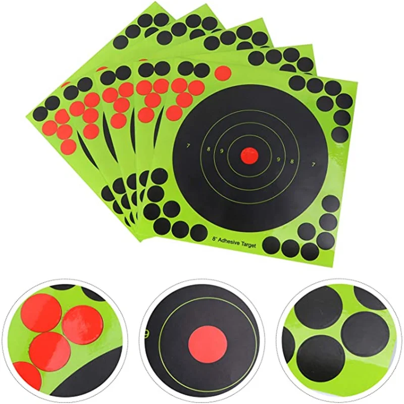 10Pcs Lot Color Splash Flower Target 8-Inch Adhesive Reactivity Target Stickers Lightweight Shoot Target Durable Reactivity Aim