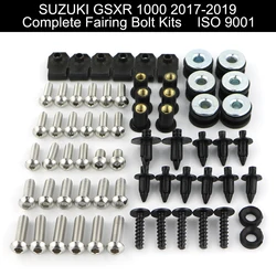 For Suzuki GSXR 1000 GSXR1000 2017 2018 2019 Motorcycle Complete Full Fairing Bolts Kit Fairing Clips Screws Nut Stainless Steel