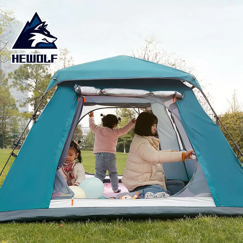 Richolf-ultra-light single-layer tent for family, quick-opening, for 3-4 people, for family, self-driving, outdoor camp