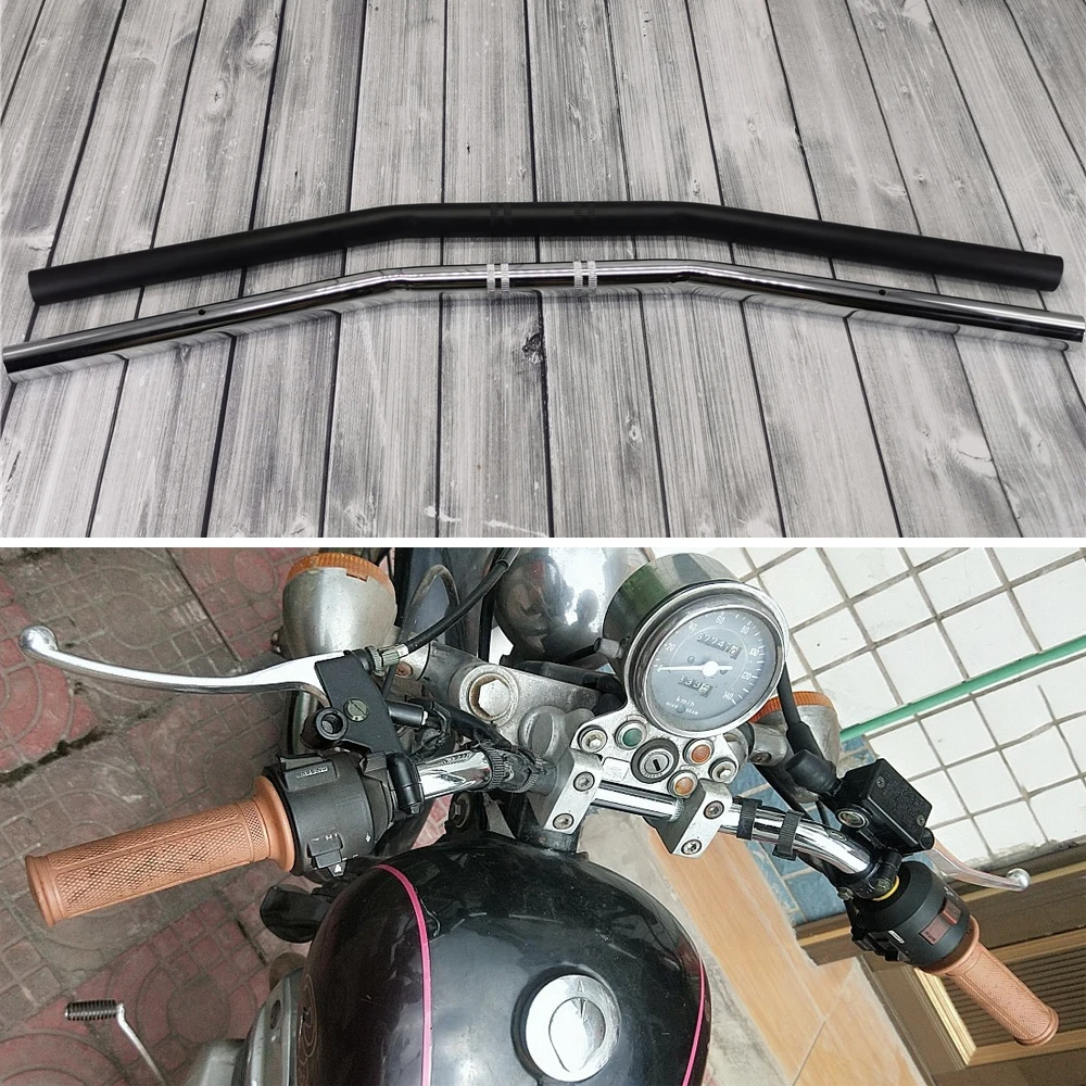 Vintage Motorbike Handlebar 25mm 1\'\' Steering Wheel for XL 883 1200 X48 Dyna Softail Chopper Bobber Cruiser Classic Handle Bar