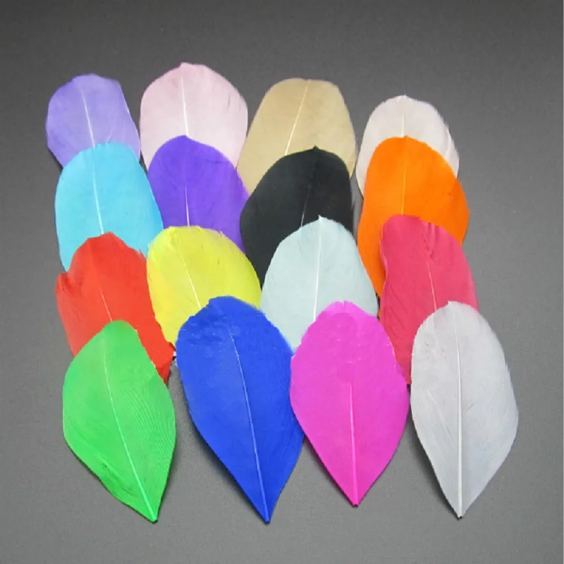 5-8cm Floating Head Feathers Natural Goose Feather Diy Jewelry Pendant Dyed 25 Colors Plumes Craft Decoration Material 50pcs/lot