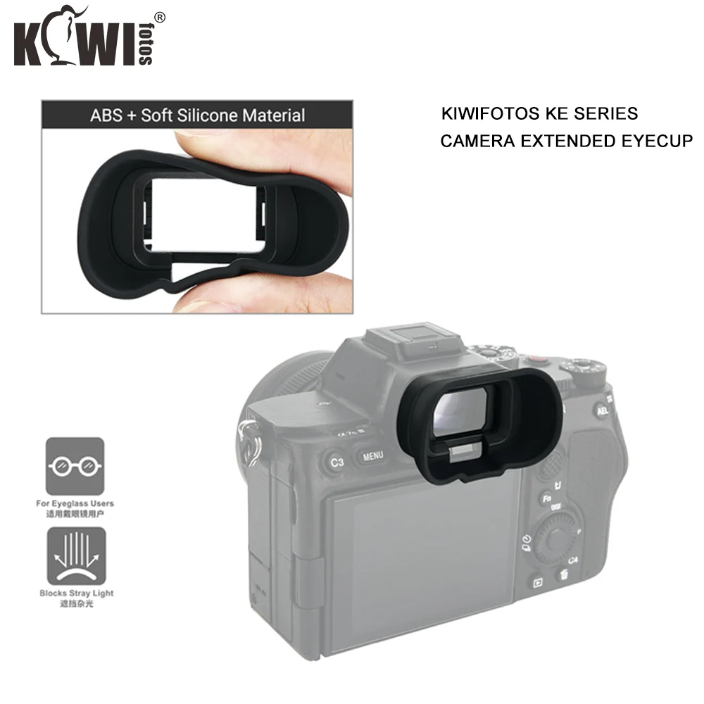 Soft Silicone Long Camera Eyecup Viewfinder Eye cup Eyepiece Eyeshade for Sony Nikon Canon Fujifilm Mirrorless DSLR Protector