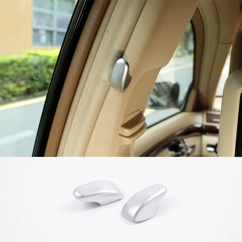 2 Pcs ABS Chrome Car B-pillar Hook Decorative Cover Cover Stickers For Mercedes Benz S Class W221 2008-2013 Car Accessories