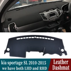 PU Leather Dashmat Dashboard Cover Mat Carpet Car-Styling accessories For kia sportage SL G3 2010 2011 2012 2013 2014 2015 RHD