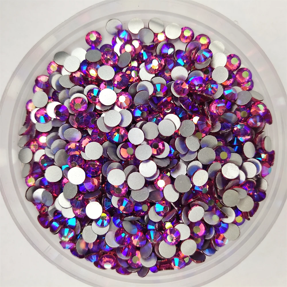 All Sizes AB Colors ss3-ss30 Flat Back Nail Art Non Hotfix Rhinestones 3D Flatbacks Nail Art Decoration Jewelry Crystals