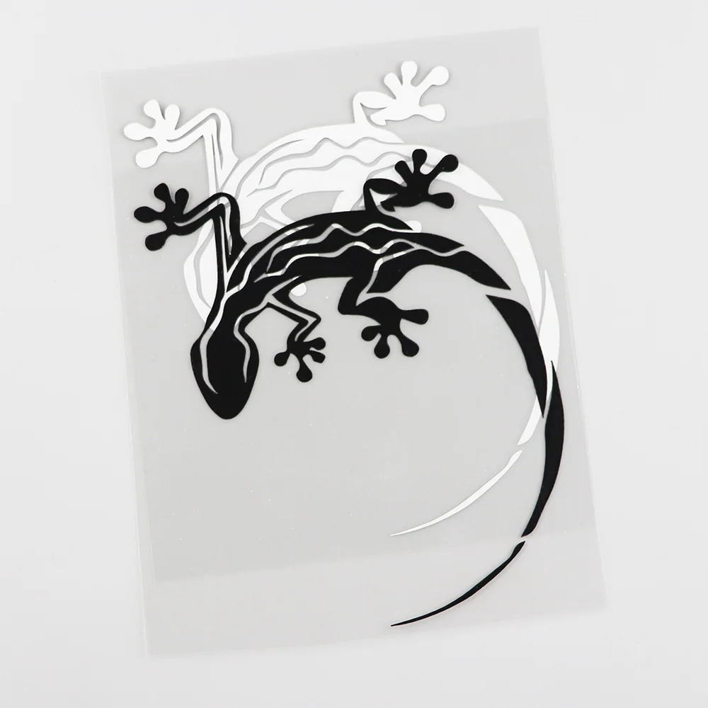 11.8cmx13.6cm fashion Gecko Lizard accessories Vinyl Car Sticker Black / silver 8a-0165 personalized decoration