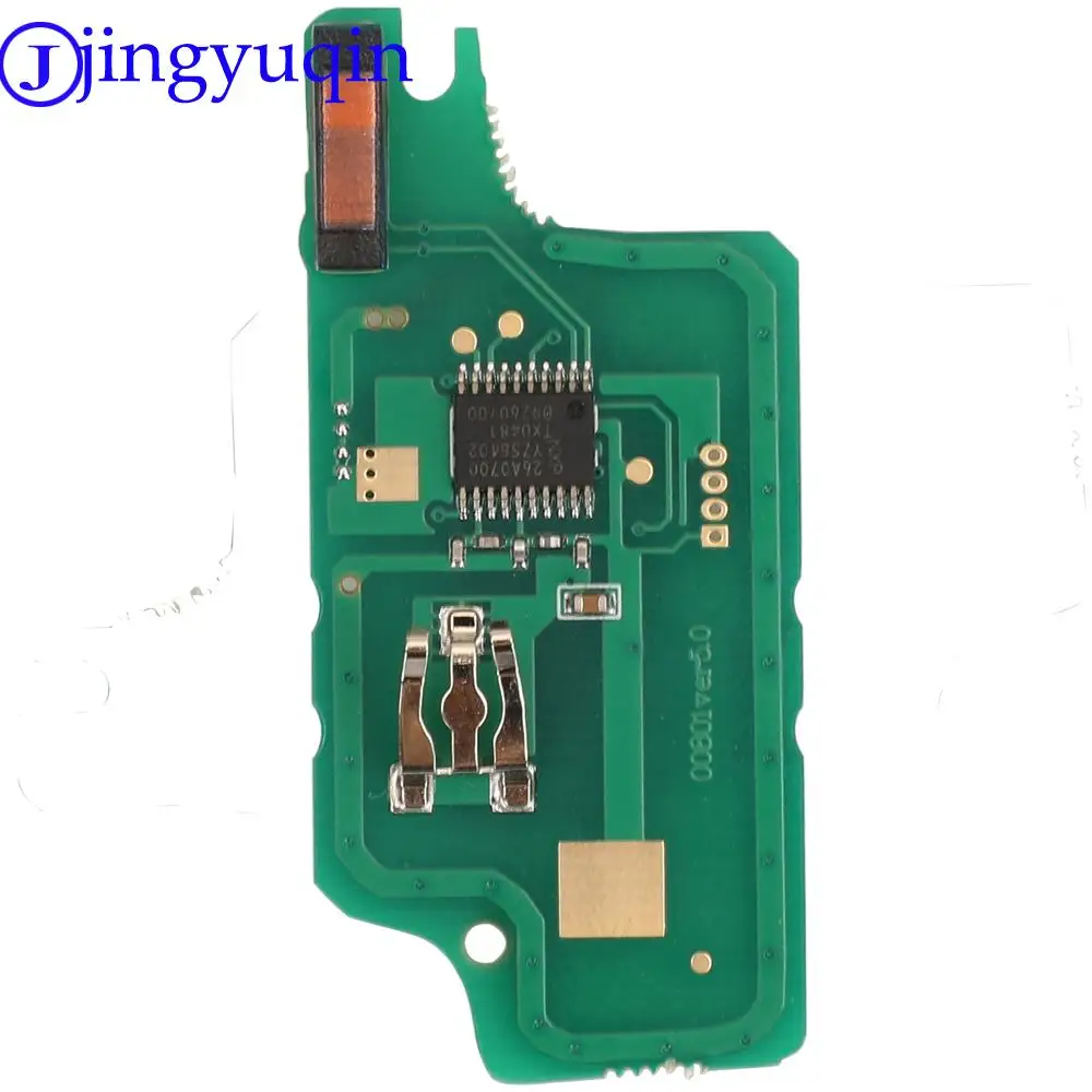 jingyuqin CE0536 ASK/FSK Zmodyfikowany zdalny kluczyk samochodowy do Citroen PICASSO C2 C3 C4 C5 C6 C8 VA2/HU83 433MHz PCF7961 2/3 BTN