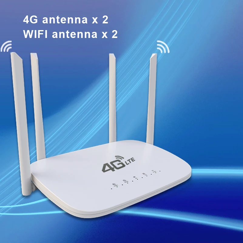 Imagem -02 - Cpe 4g Roteador Sim Cartão Wifi Modem Hotspot 32 Usuários Wifi Rj45 Wan Lan Antena Lte Roteador sem Fio 4g