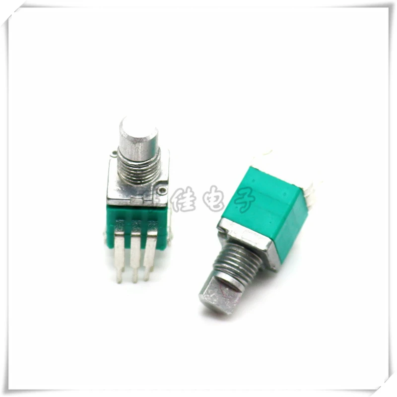 2 Pieces RP097 Mono Potentiometer B50K D Handle Length 10MM Audio Power Discharge Potentiometer Five-pin With Switch