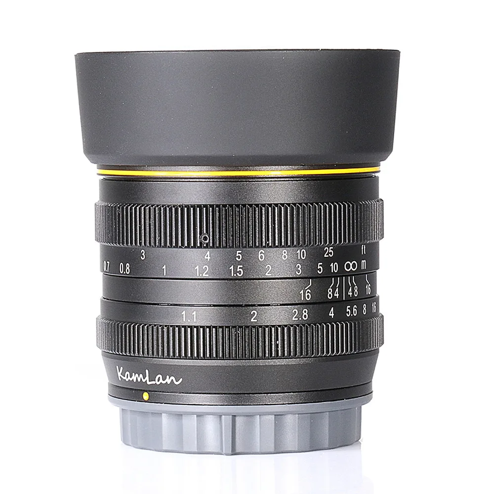 new style Kamlan-50mm F1.1 APS-C Super Large Aperture Manual Focus Lens for Panasonic GF2,GF8,GF9 Olympus EM10 EM5II