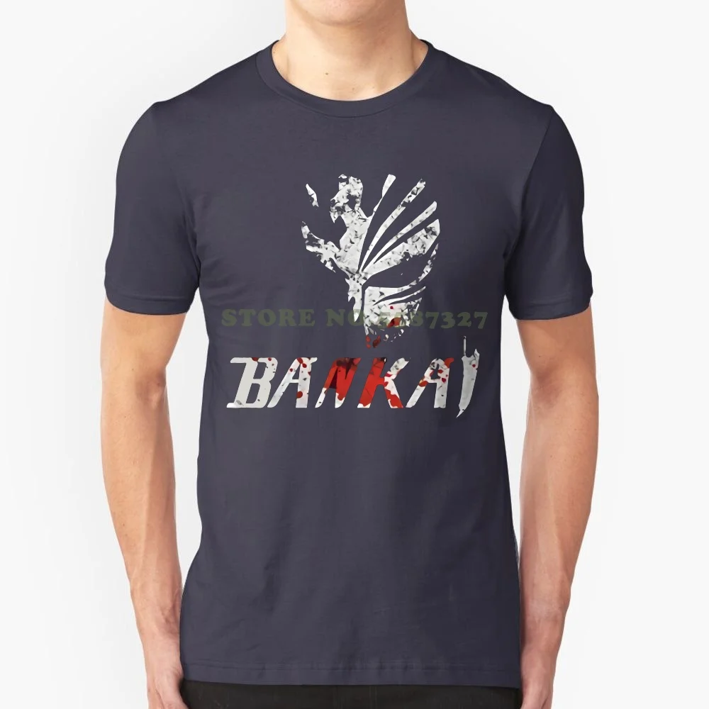 Men T Shirt Print Cotton Short Sleeve T Shirt Bleach Bankai T Shirt