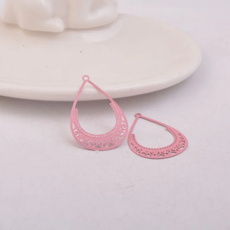 50 Stück AB5491 21*32mm Filigran-Druck-Anhänger für DIY-Schmuckherstellung – Detail 4