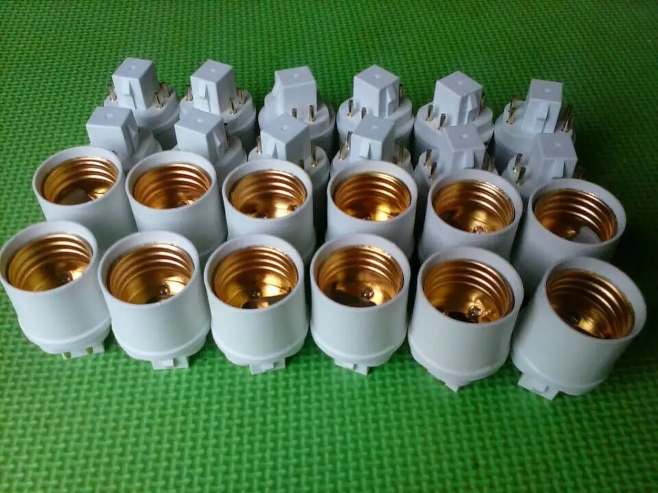 5pcs G24Q to E26/E27 GX24Q to E26/E27 G24Q-3/2/1 to E26/E27 4PIN, GX24Q-3/2/1 to E26/E27LED socket adapter LampHolder