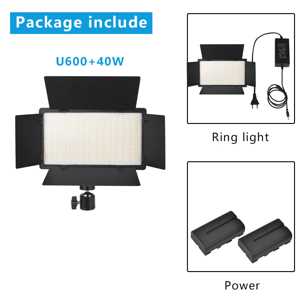 Nagnahz U800 LED Fotostudiolamp voor Tiktok Youbute Game Live Videoverlichting Draagbare video-opname Fotografie Paneellamp