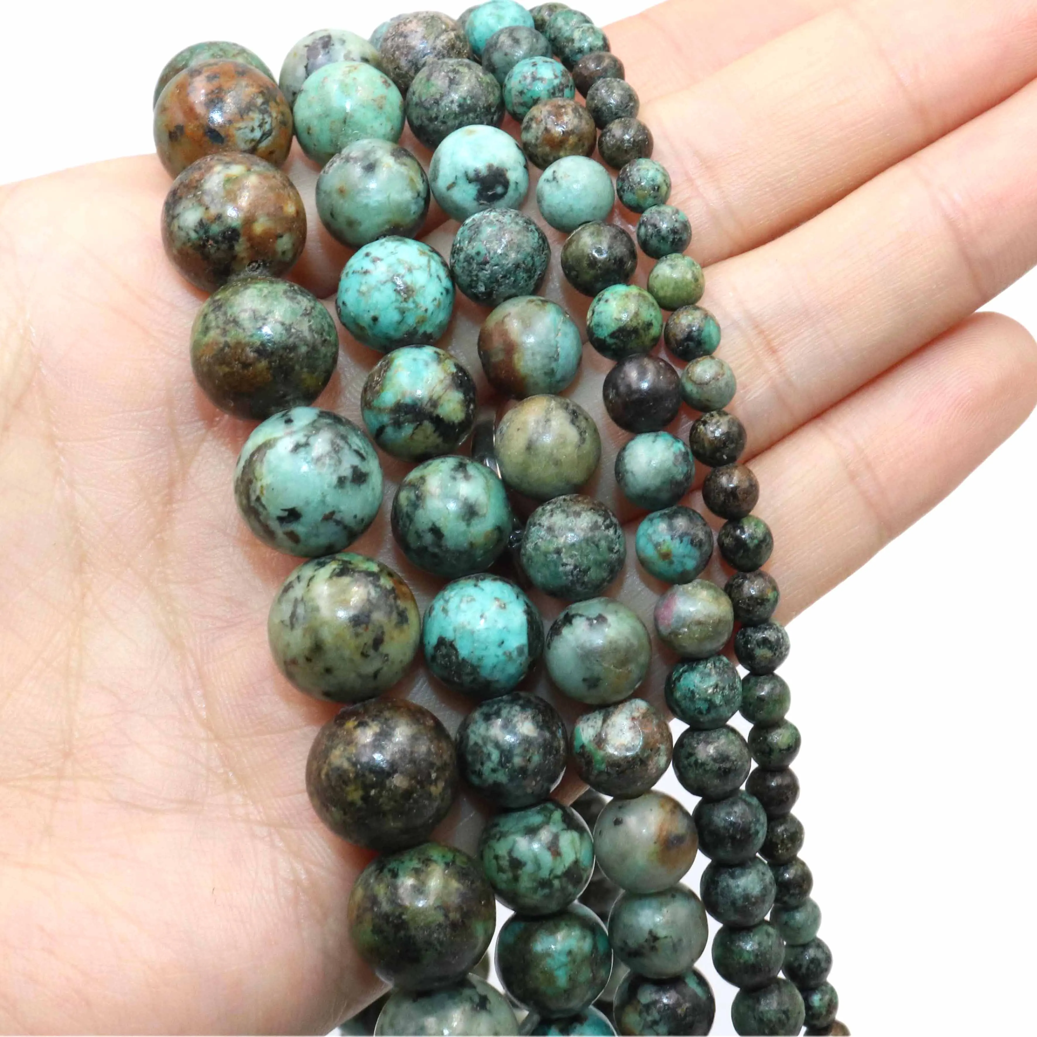 Natural Africa Turquoises Stone Loose Spacer Bead For Jewelry Making Charm DIY Bracelet Necklace Accessories 2 3 4 6 8 10mm